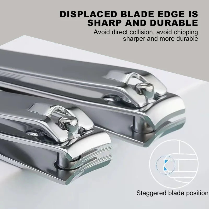 Nail Clippers Professional Metal Nail Cutter Nail Trimmer Fingernail Cutters with Nail File Sharp Manicure Tools For Adult Women