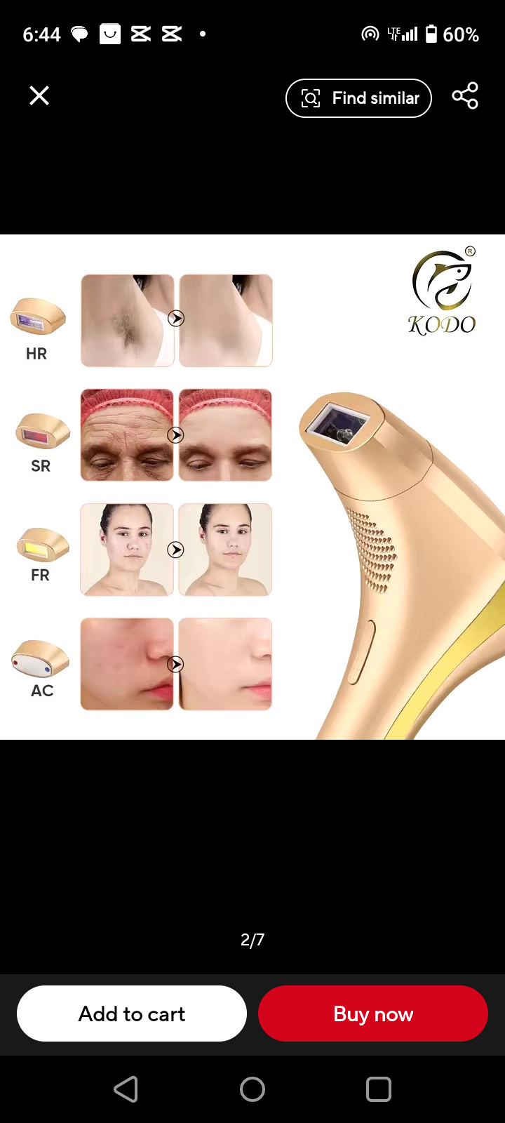 Ice laser hair removal device