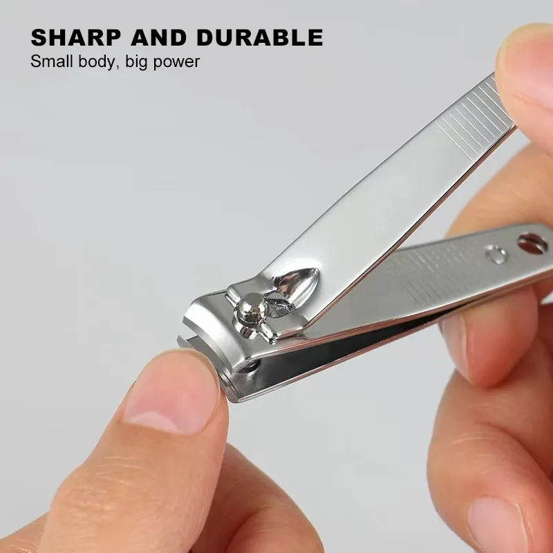 Nail Clippers Professional Metal Nail Cutter Nail Trimmer Fingernail Cutters with Nail File Sharp Manicure Tools For Adult Women