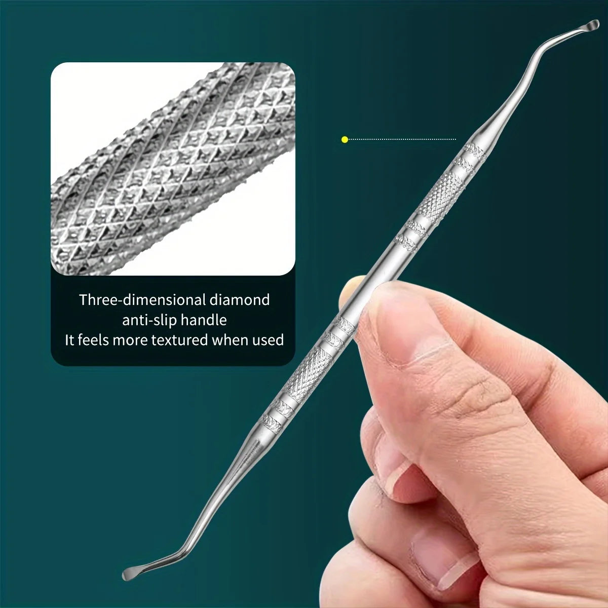 Professional 3-Piece Pedicure Tools - Nail Groove Cleaner, Nail File, And Toenail Lifter - Anti-Slip Design For Safe Nail Care