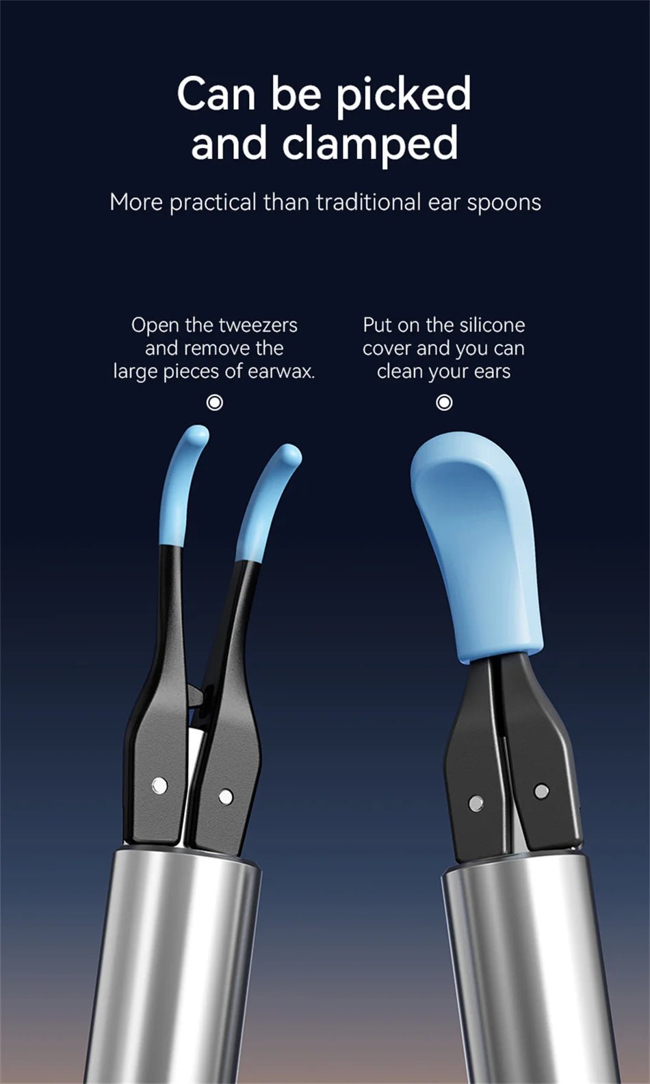 Ear Wax Removal Tool with 12MP Camera Ear Cleaner Omnidirectional Tweezers Wireless Earwax Remove Tool with 6 Ear Spoon Ear Care