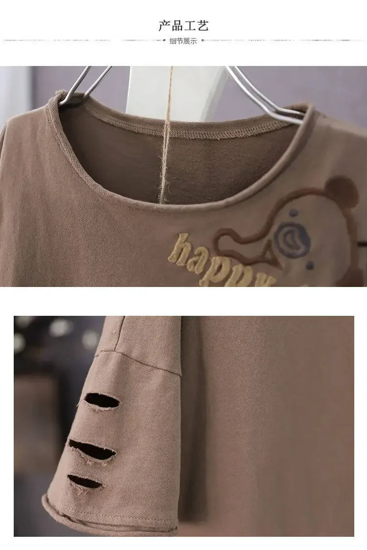 Woman Tshirts Cotton Clothes  Sleeve Short Sleeve T-shirt Women's Loose Women's Top Tops Mujer Camisetas